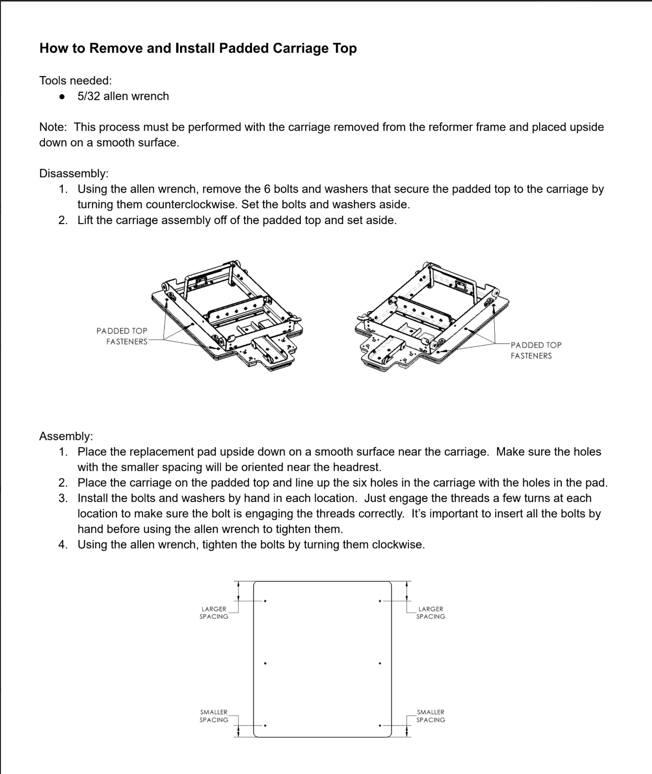Carriage Pad